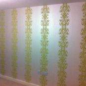 Example of domestic wallpapering work